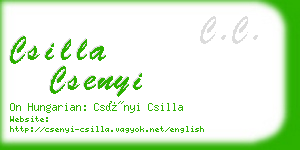 csilla csenyi business card